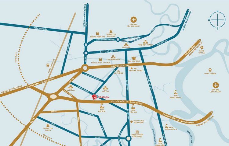 Vị trí dự án The Sol City Vị trí dự án The Sol City